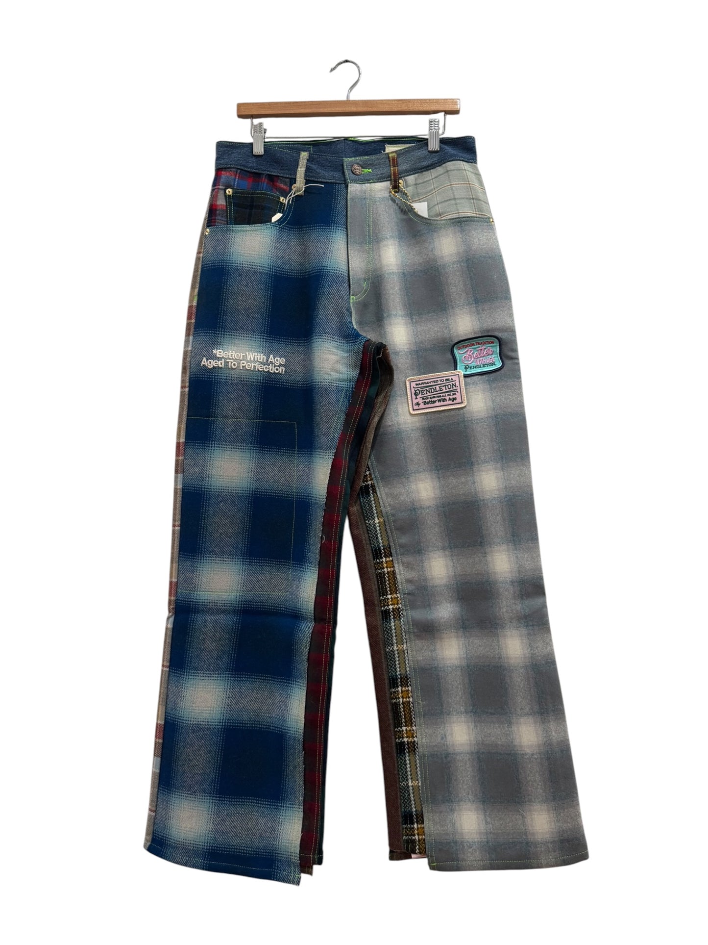 Better with Age x Pendleton Mixed Media Jeans Plaid