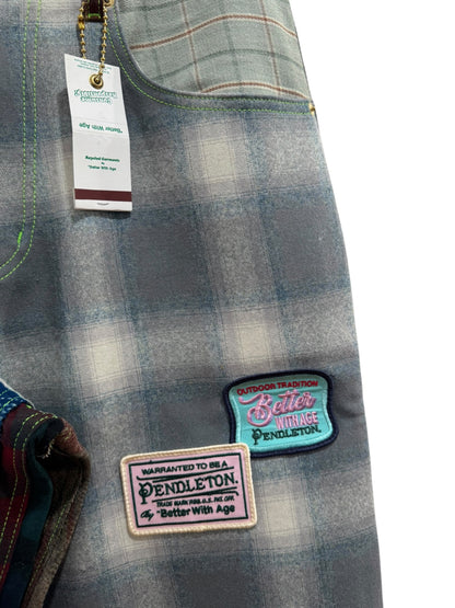 Better with Age x Pendleton Mixed Media Jeans Plaid
