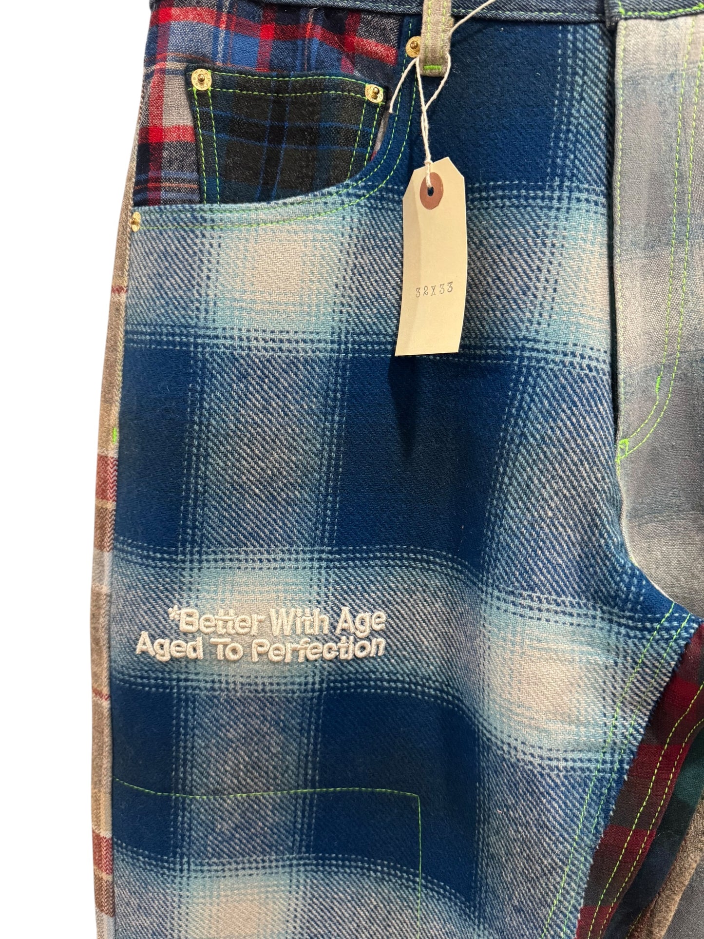Better with Age x Pendleton Mixed Media Jeans Plaid