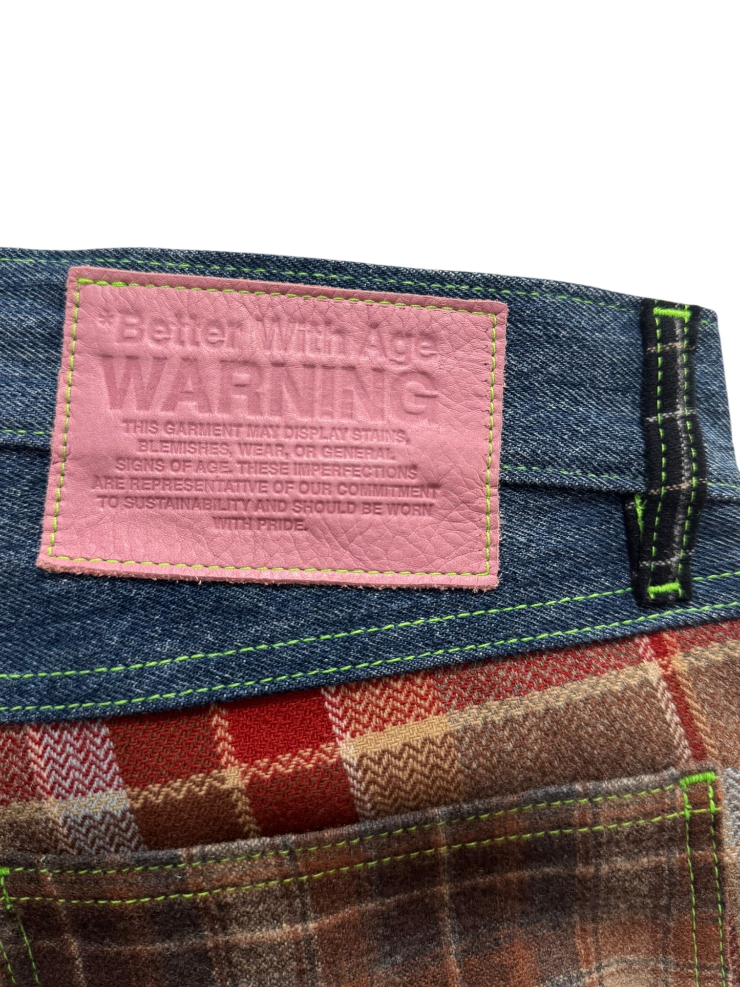 Better with Age x Pendleton Mixed Media Jeans Plaid