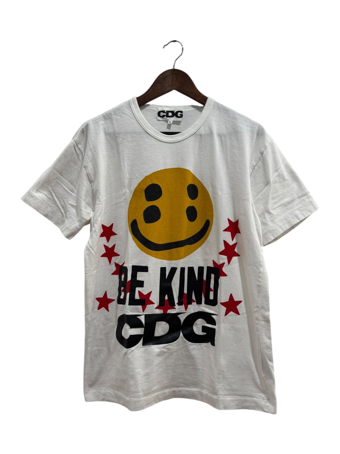 Cactus Plant Flea Market x CDG Smiley Face Be Kind Tee White