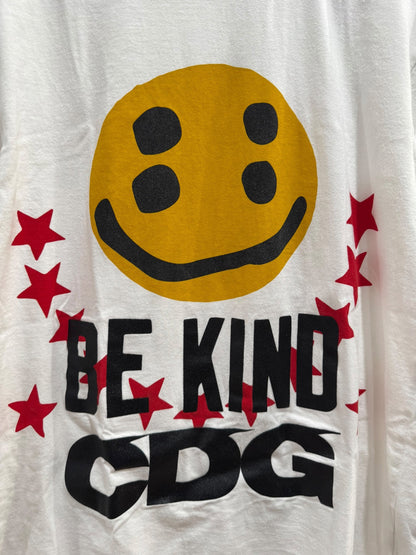 Cactus Plant Flea Market x CDG Smiley Face Be Kind Tee White