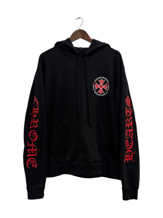Chrome Hearts Made In Hollywood Plus Cross Hoodie Black Red