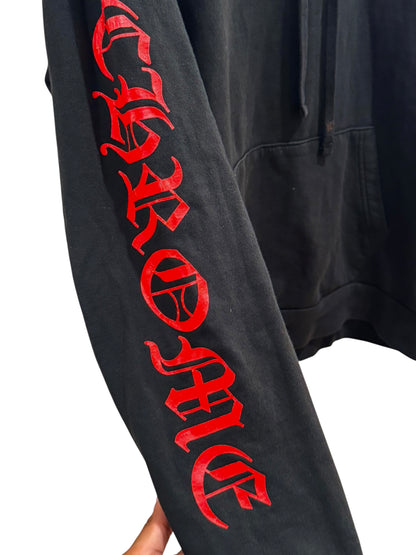 Chrome Hearts Made In Hollywood Plus Cross Hoodie Black Red