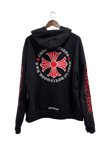 Chrome Hearts Made In Hollywood Plus Cross Hoodie Black Red