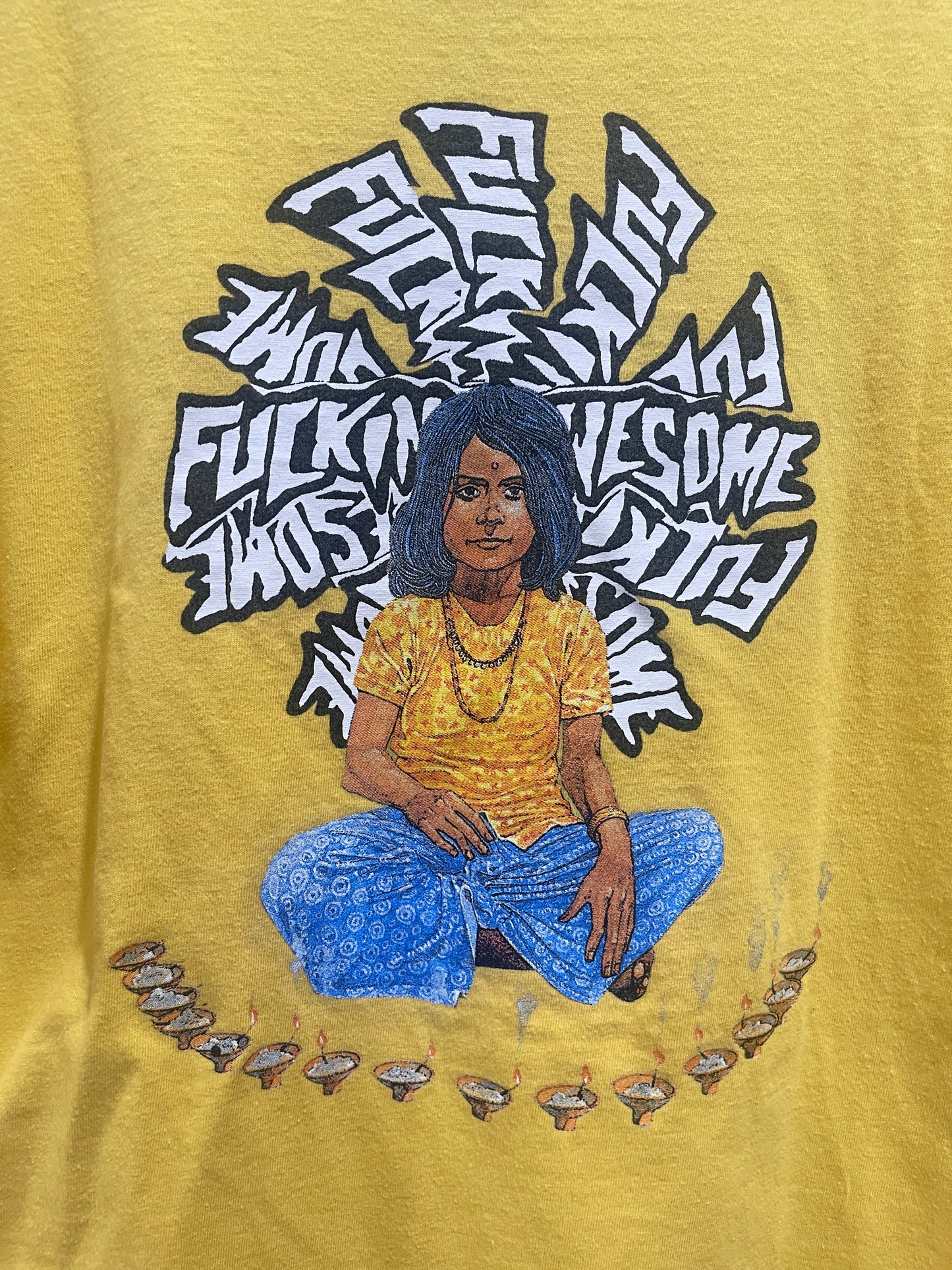 Fucking Awesome Snake Charmer Tee Yellow