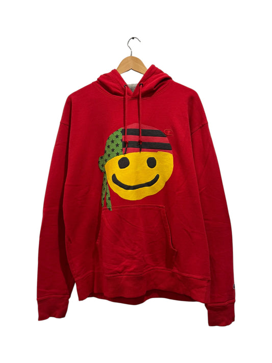 Denim Tears x Cactus Plant Flea Market Pan African Smiley Hoodie Red